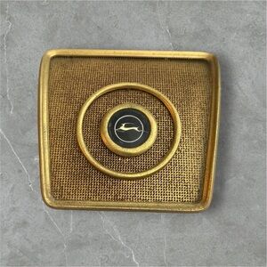 1962-1964 CHEVY IMPALA GOLD REAR SPEAKER COVER AS IS